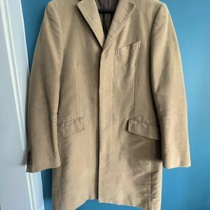 Banana Republic brushed cotton classic Camel/Khaki  overcoat!